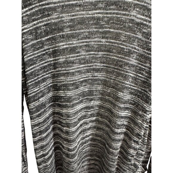 π 2/$30 π Striped Duster Size M Soft & Cozy Knit Long Sleeve Open Front - Picture 6 of 7